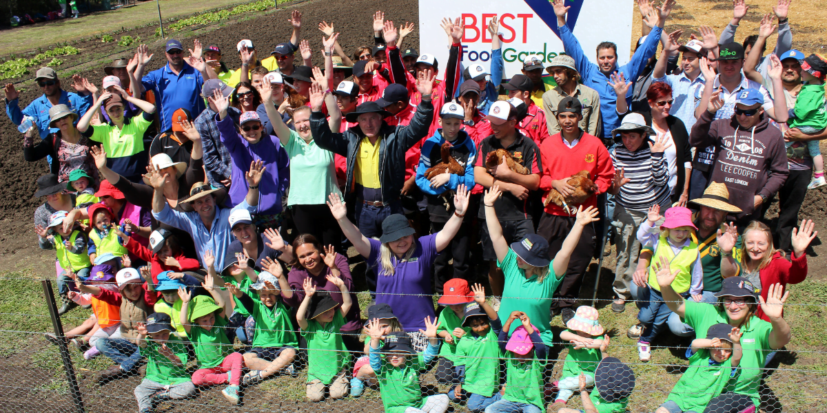 Volunteers at the BEST food garden