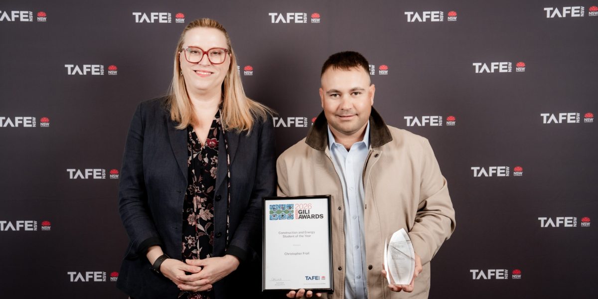 Mature-age apprentice recognised at 2026 TAFE NSW Gili Awards