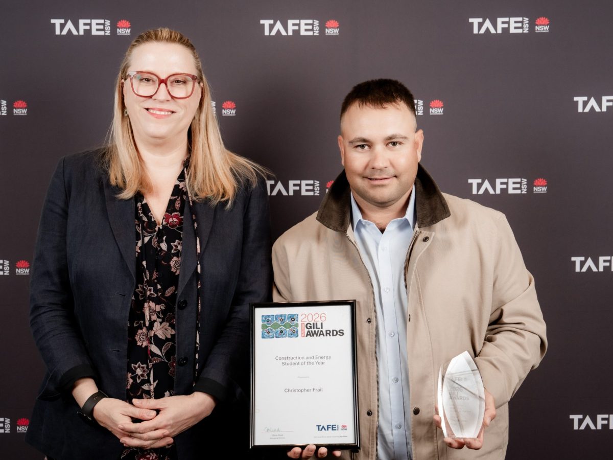 Mature-age apprentice recognised at 2026 TAFE NSW Gili Awards