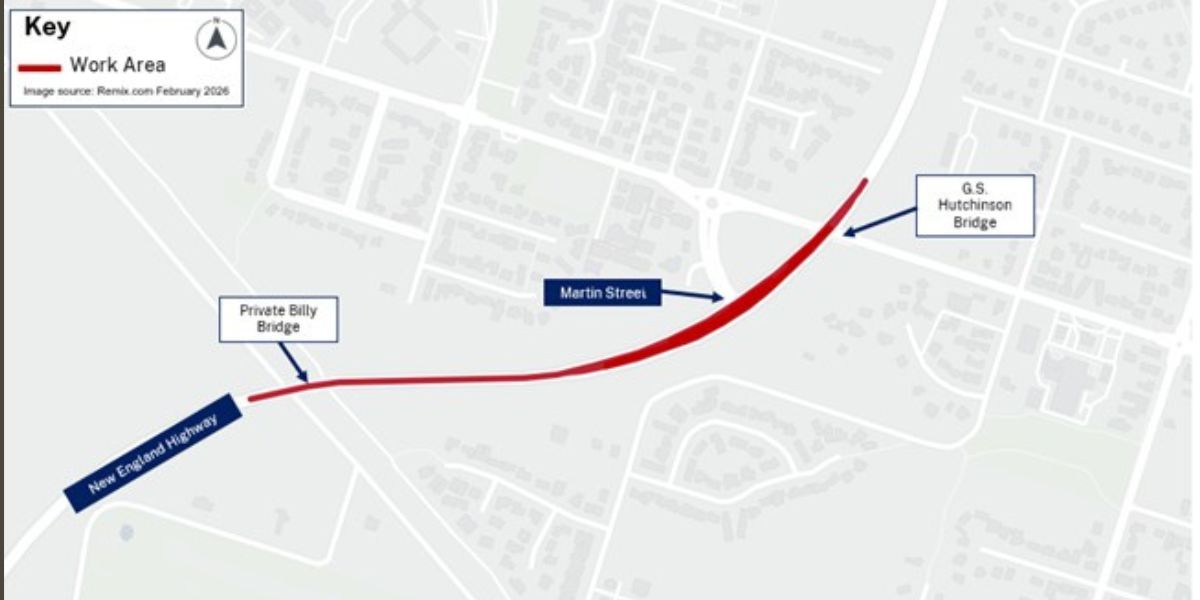 Changed traffic conditions on New England Highway north of Armidale