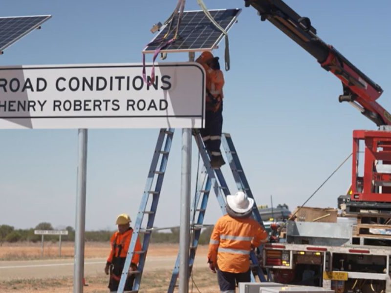 Locally made, smart road signs now live, making journeys through outback NSW safer