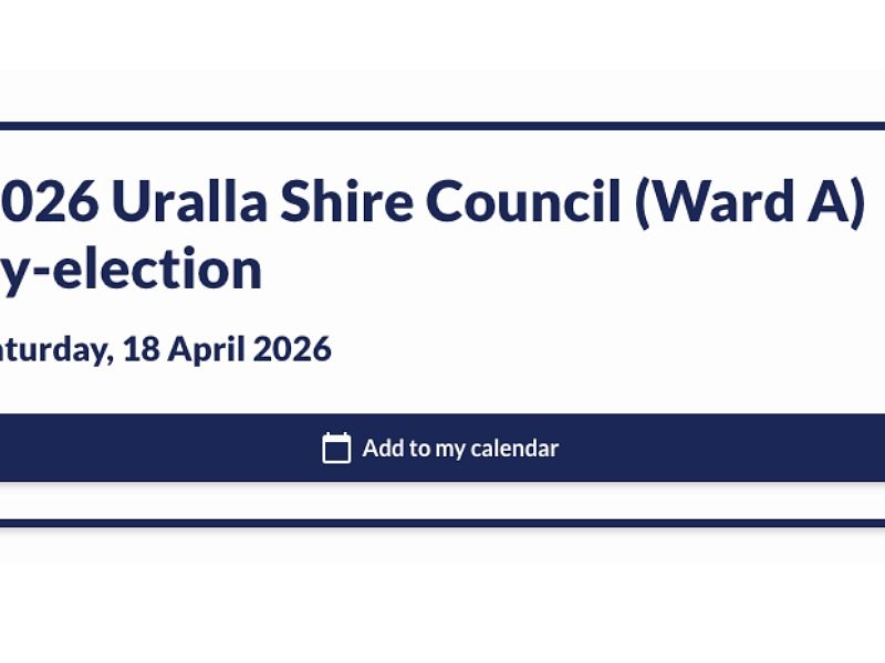 Nominations closing soon for Uralla Council by-election