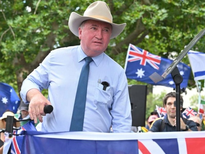 AI poster advertising Joyce at Tamworth rally fake