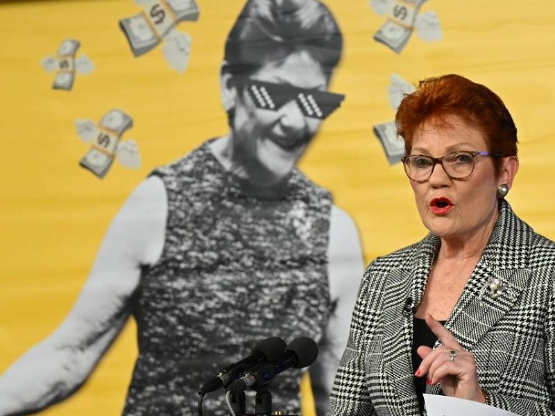 Hanson defies protest to call for ‘monocultural’ nation
